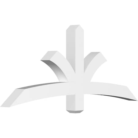 Ekena Millwork Davenport Architectural Grade PVC Gable Bracket, 60"W x 25"H x 4"D x 4"F, 10/12 Pitch GBP060X25X0404DAV00